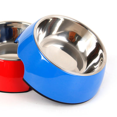 Non-slip stainless steel pet bowl